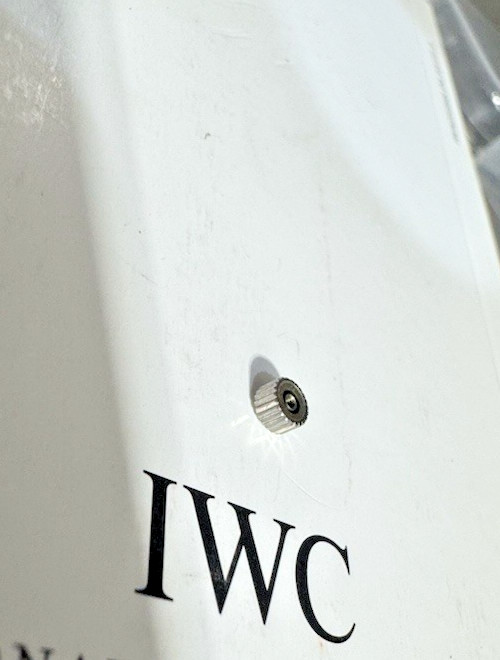 IWC MODEL WATCH CROWN FISH LOGO NEW OS OEM 3.45MM S/STEEL SWISS MADE