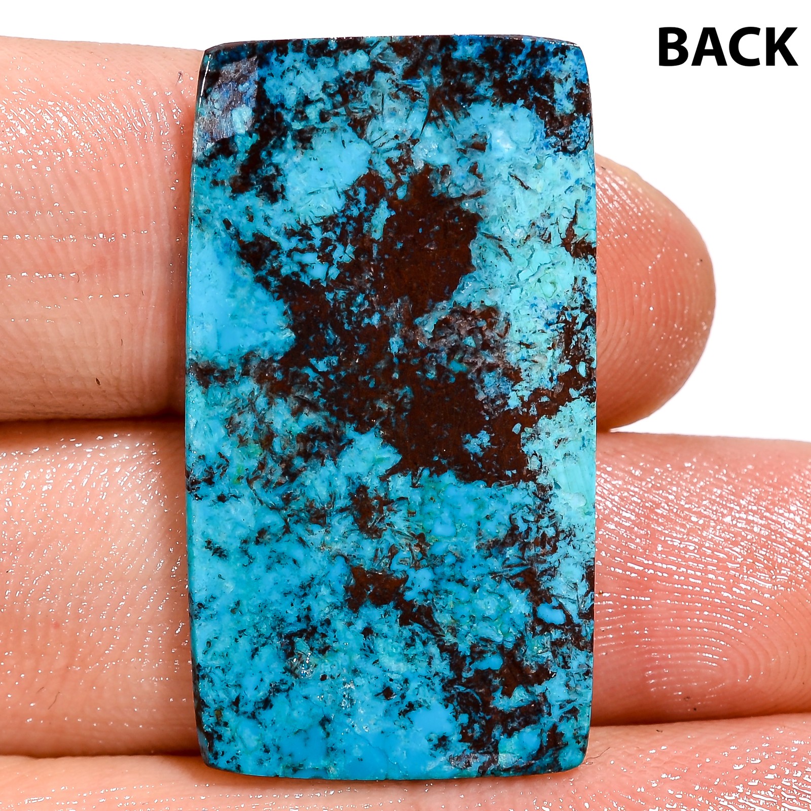 Natural Azurite Sattukaite Cushion Cabochon Gemstone 17.85 Ct 17x31x3 mm lp-103