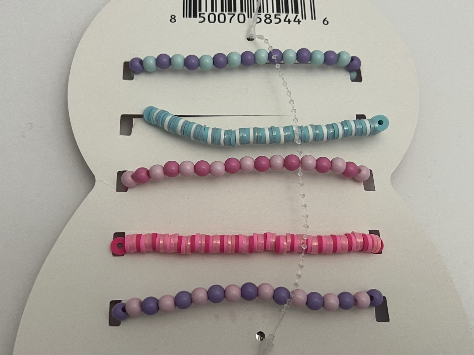 Playful Wonder Easter Bracelets Pink Blue Bunny BFF Stretch Bead Holiday Jewelry