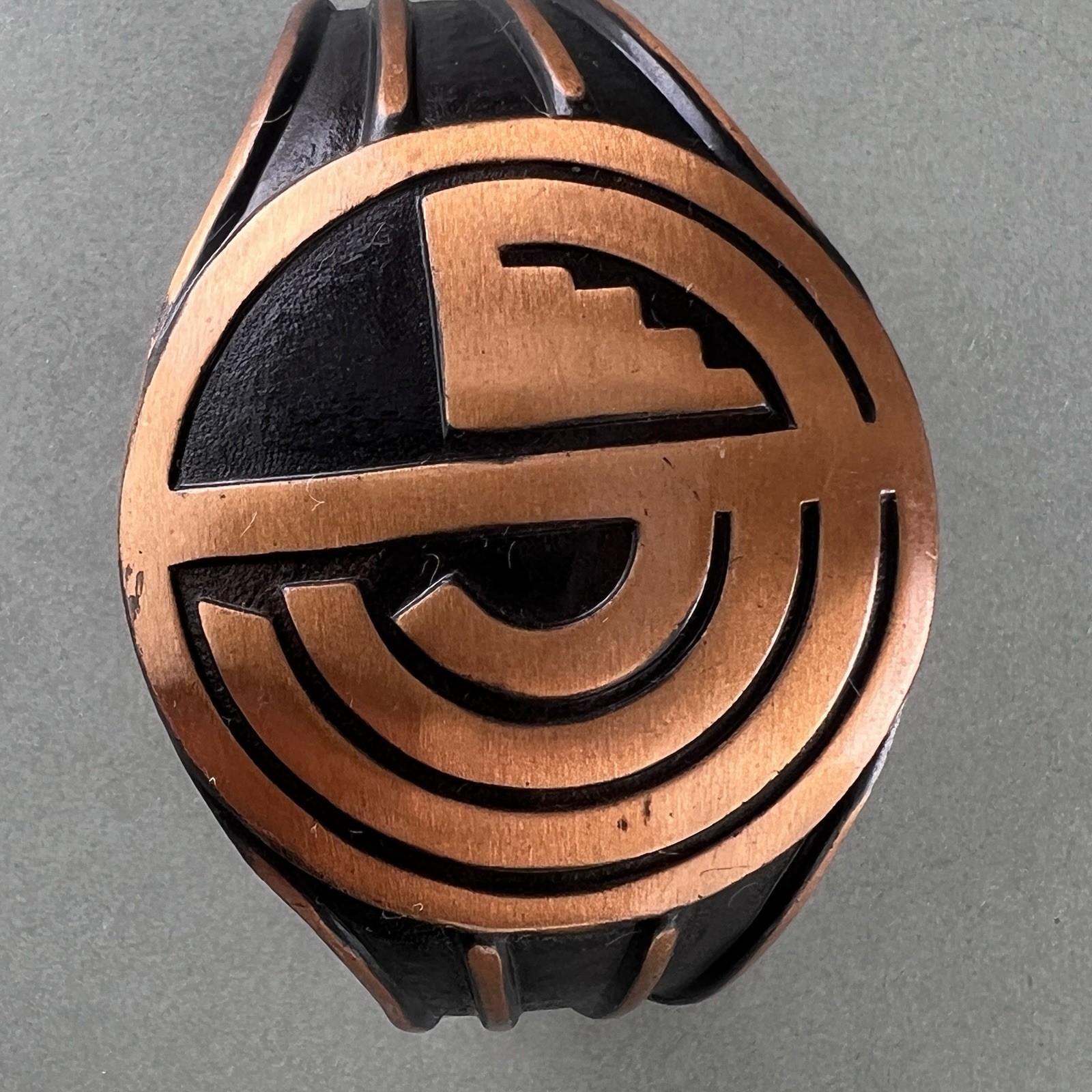 Vintage Bell Trading Copper Cuff Bracelet Maze Southwestern q3z