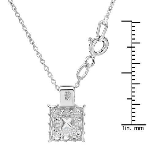 Elegant Stones Necklace W/1.38ctw Cubic zirconia in 925 Sterling silver