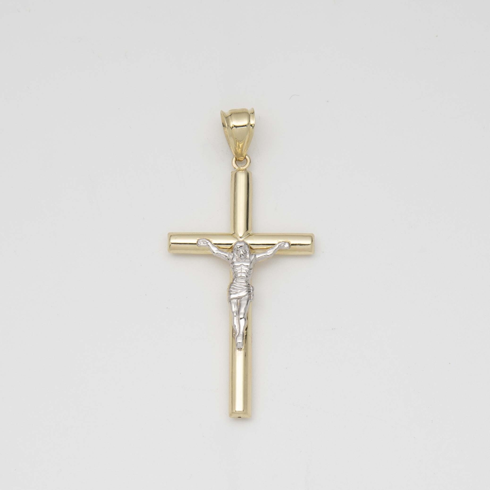 2.25″ Huge Jesus Christ Crucifix Cross Pendant Charm Real 10K Yellow White Gold