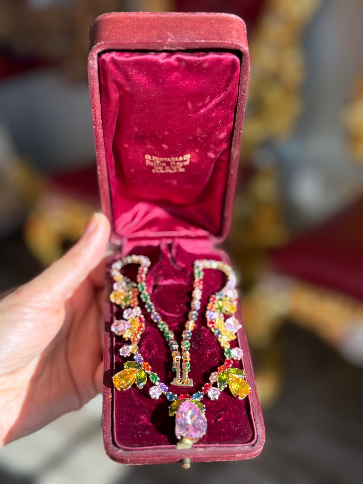 Summer Multicolour Gemstone Necklace Jewelry Luxury Gift For Her, Comes With Box