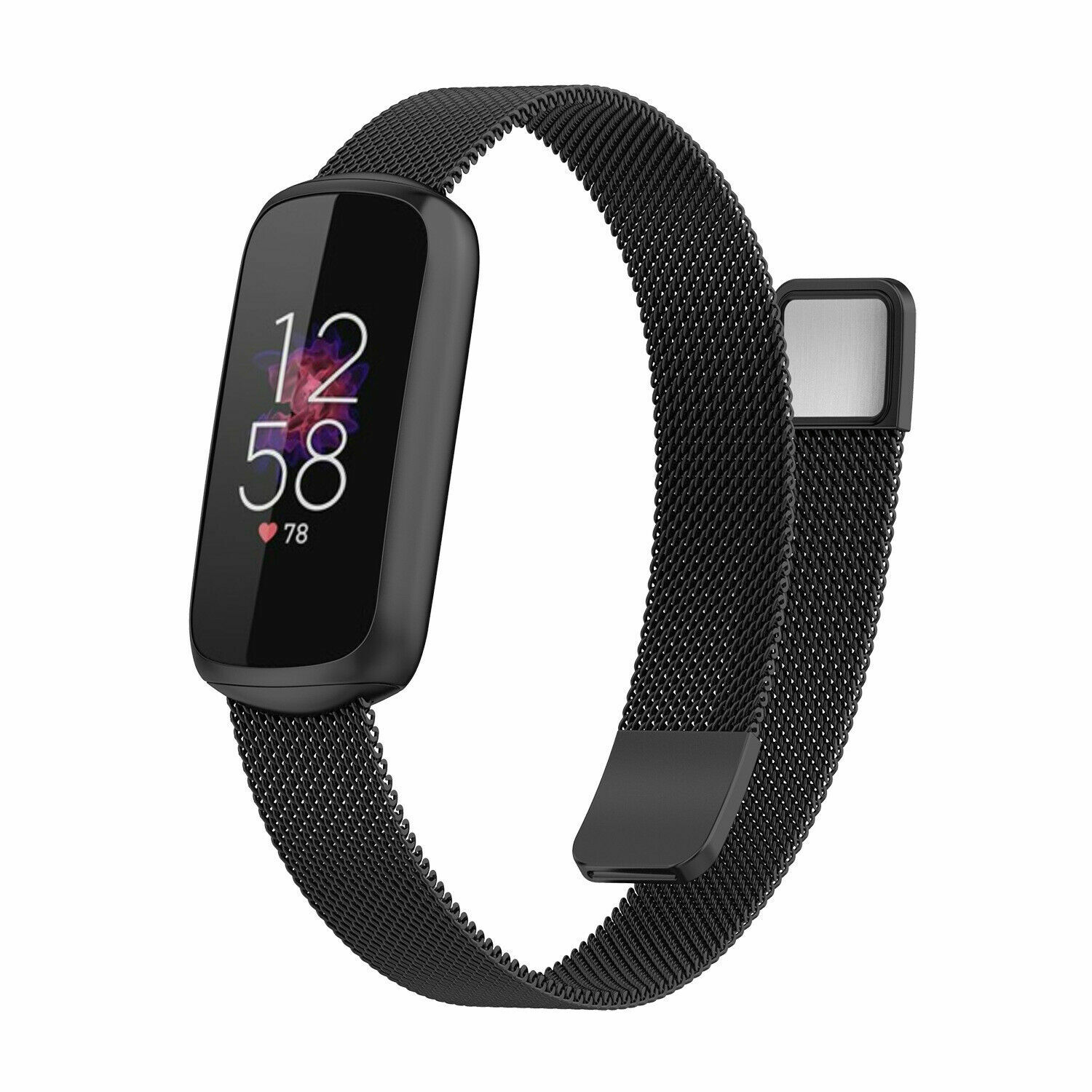 Magnetic Metal Milanese Watch Band Bracelet Strap Replacement For Fitbit Luxe