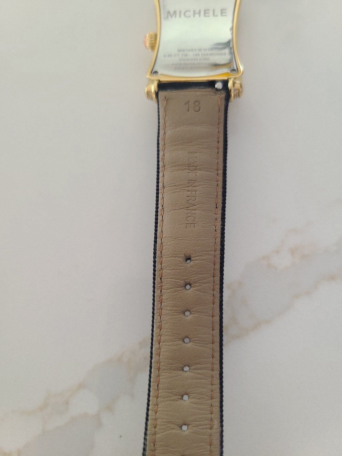 Michele Caber Park Diamond Gold Ladies Watch