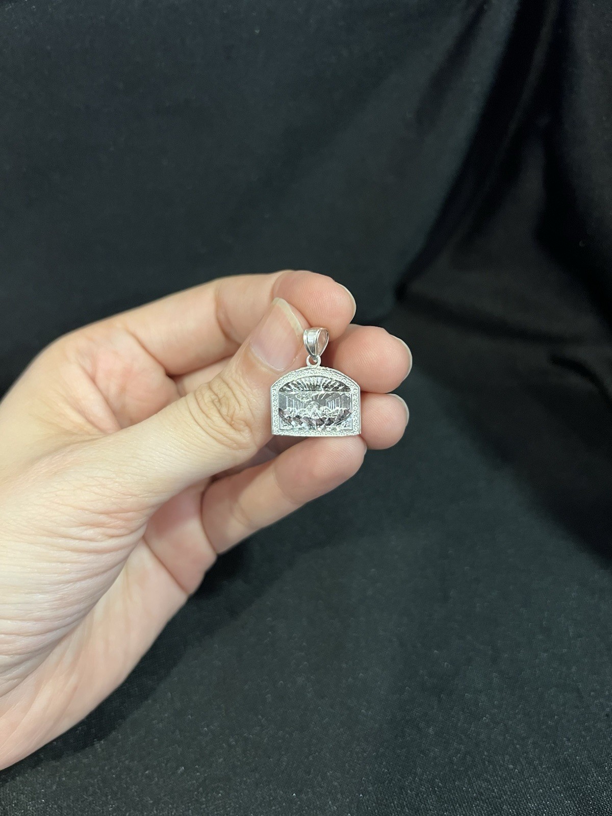 925 Sterling Silver Men Womens Small Apostles Last Supper Ultima Cena Pendant