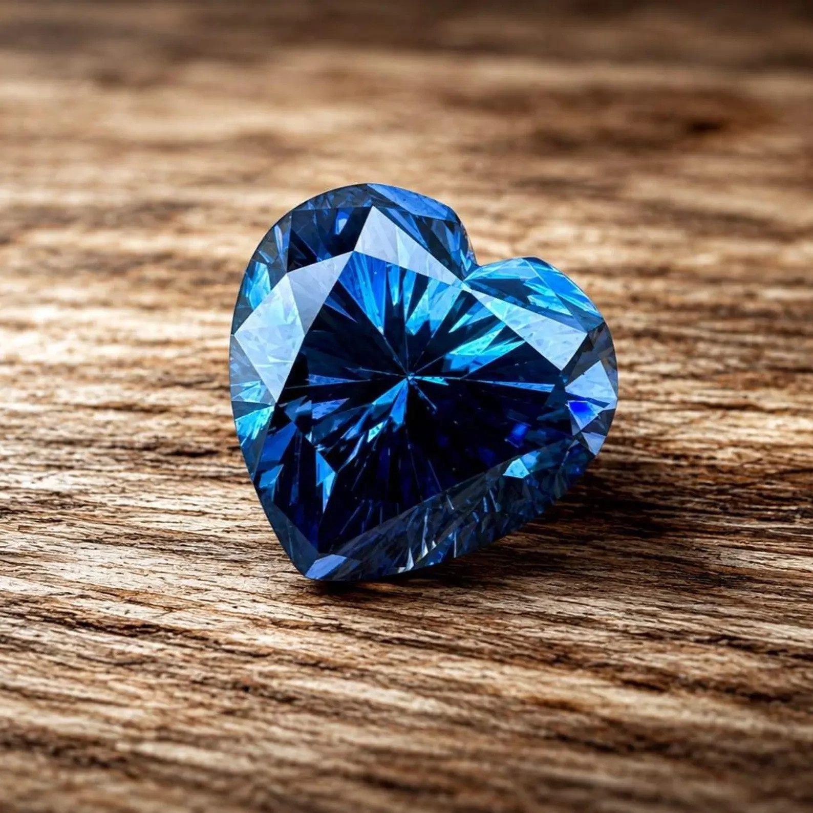 CERTIFIED 3.10 Ct Natural blue heart Diamond LOOSE VVs/ 9.5 mm