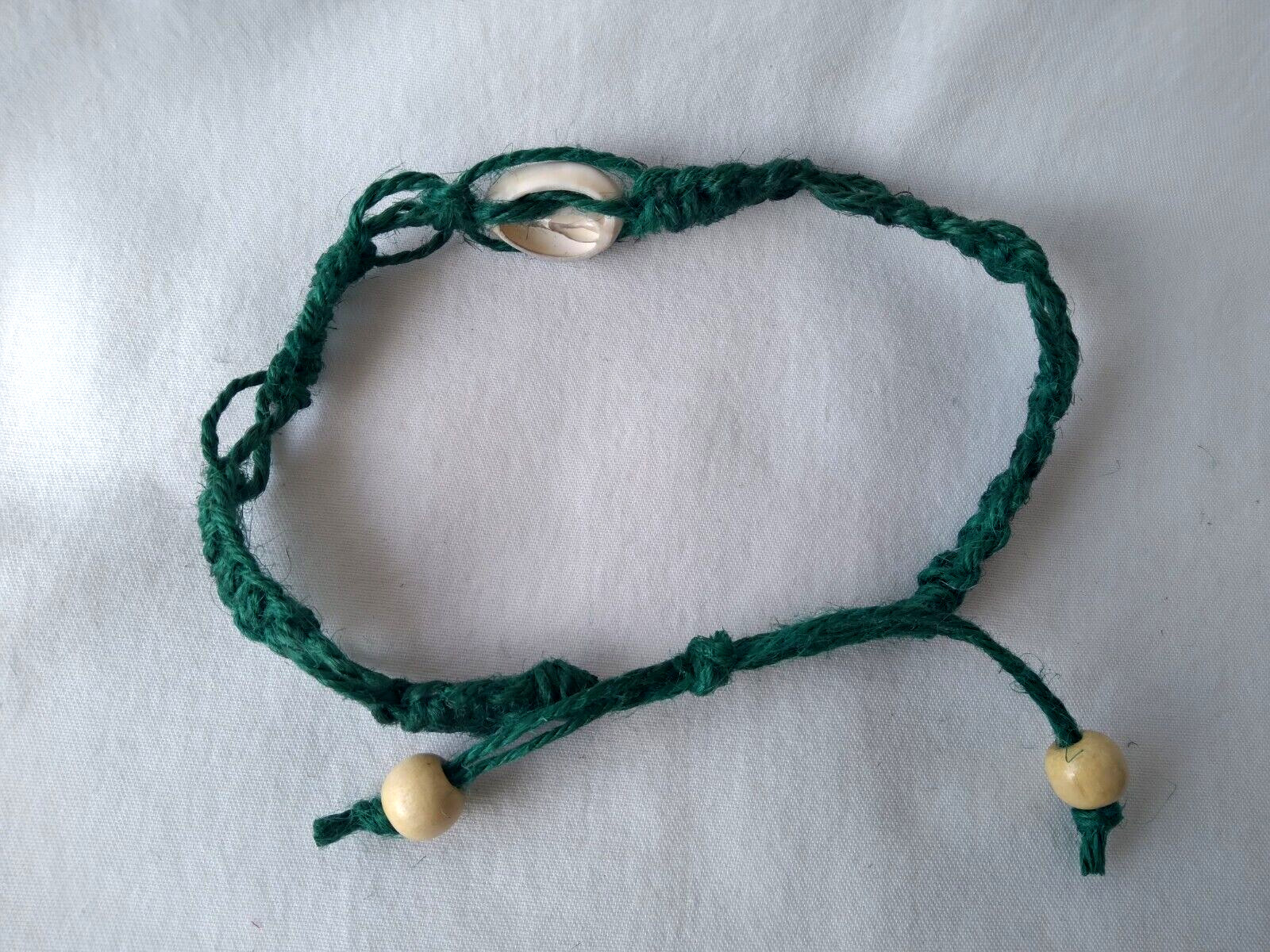 Anklet Natural Macrame braided Hemp Adjustable Unisex 10-14″ Boho USASeller New