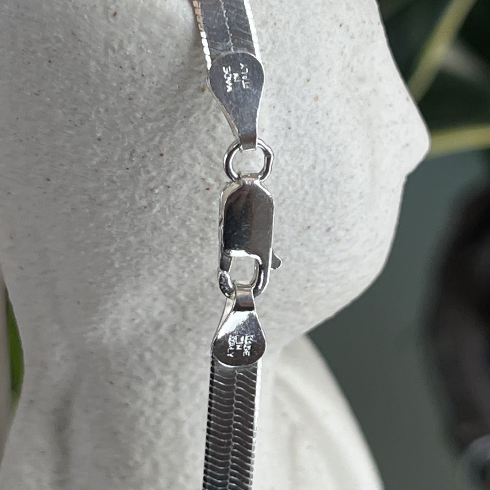 Milor Italy 925 Sterling Silver Herringbone Rare 36” 5mm Necklace 20g; Stunning!