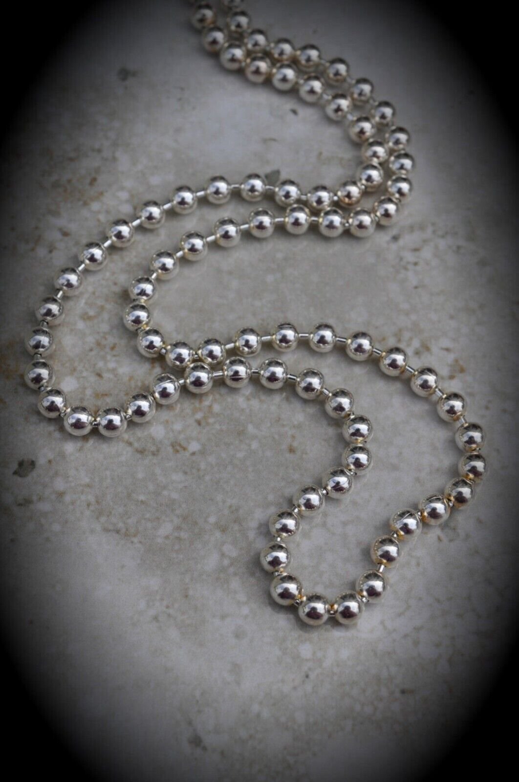 925 Sterling Silver 4mm Pallini Bead Ball Chain Necklace Italy 16”-24”