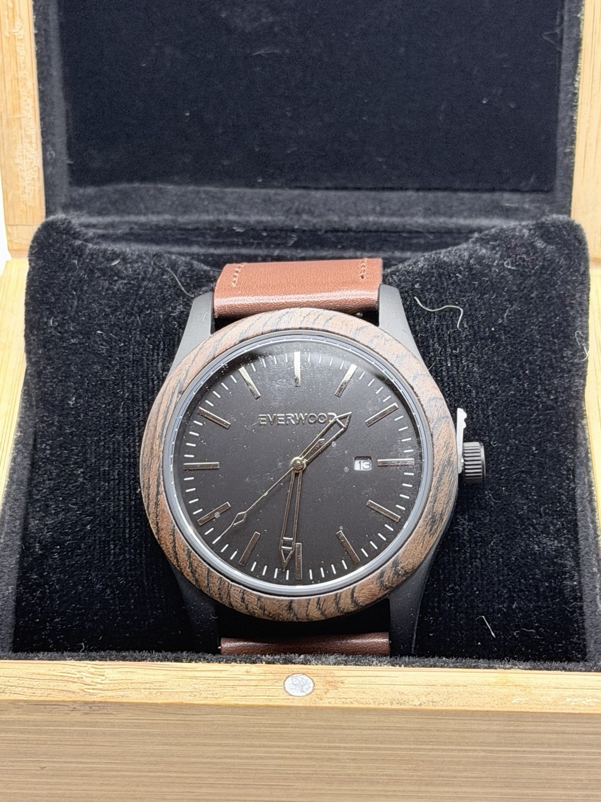 Watch Everwood Inverness Walnut Wood & Brown Leather