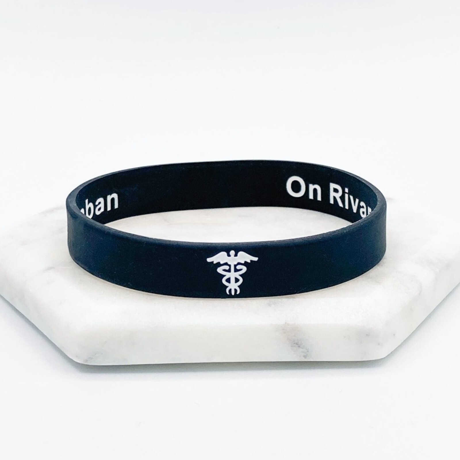 Discrete Rivaroxaban Wristband Anticoagulant Medical Alert Band For Blood 202mm