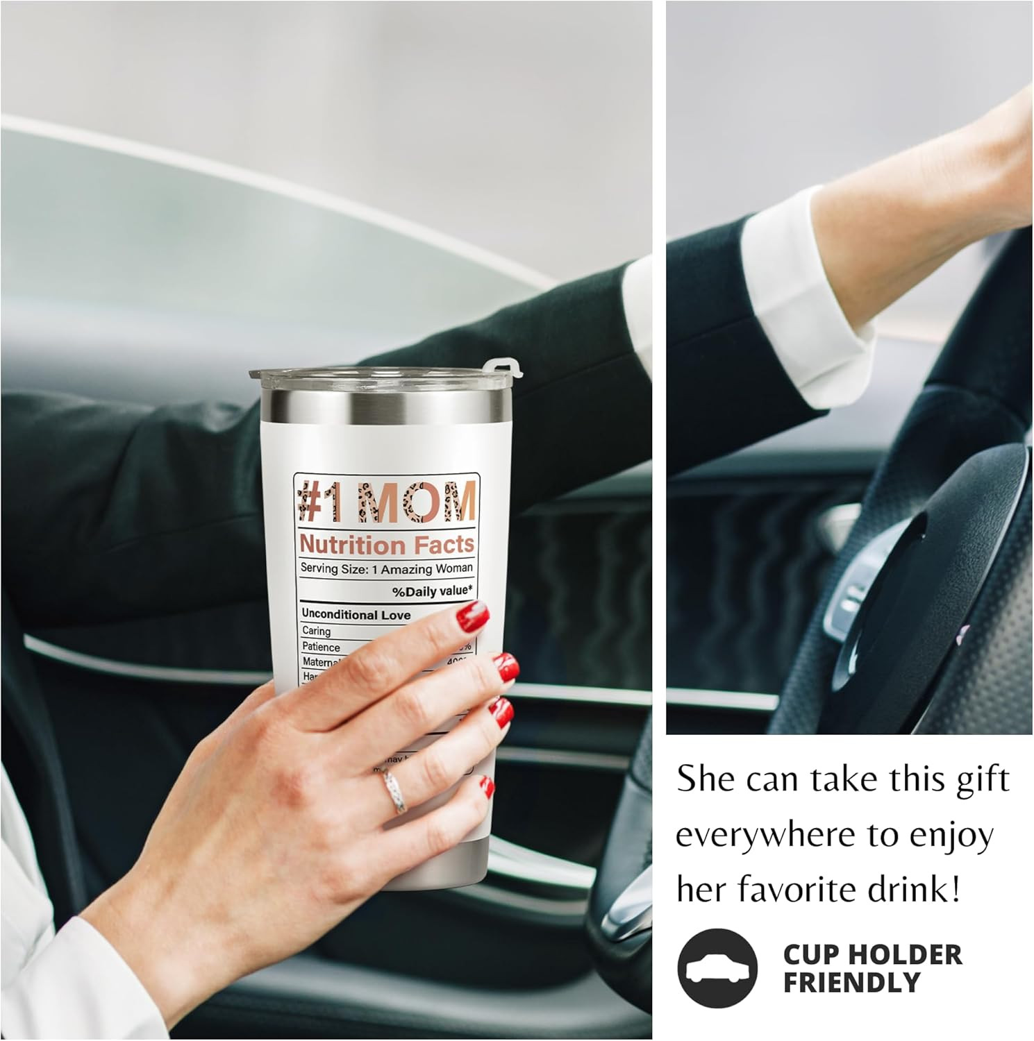 20 oz Stainless Steel Mom Tumbler Gift Vacuum Insulated Travel Cup
