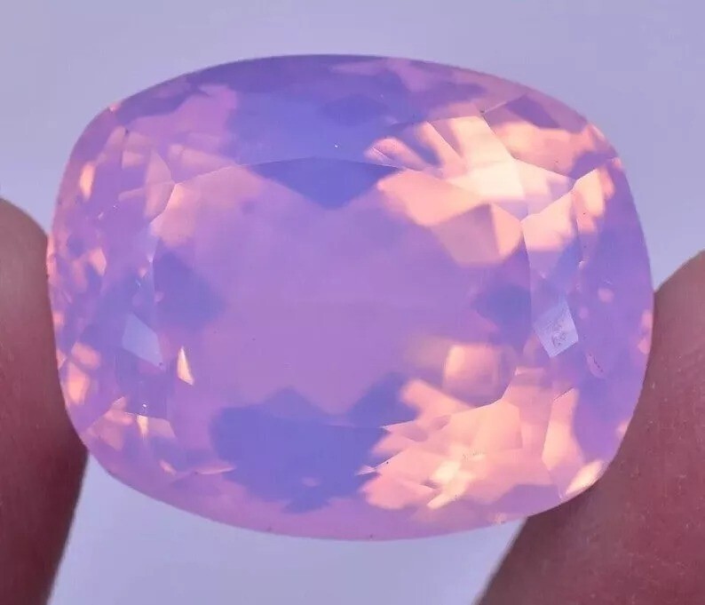 Welo Australian Pink Opal Cushion Cut 73-75 Ct Loose EGL Certified VVS Gemstone