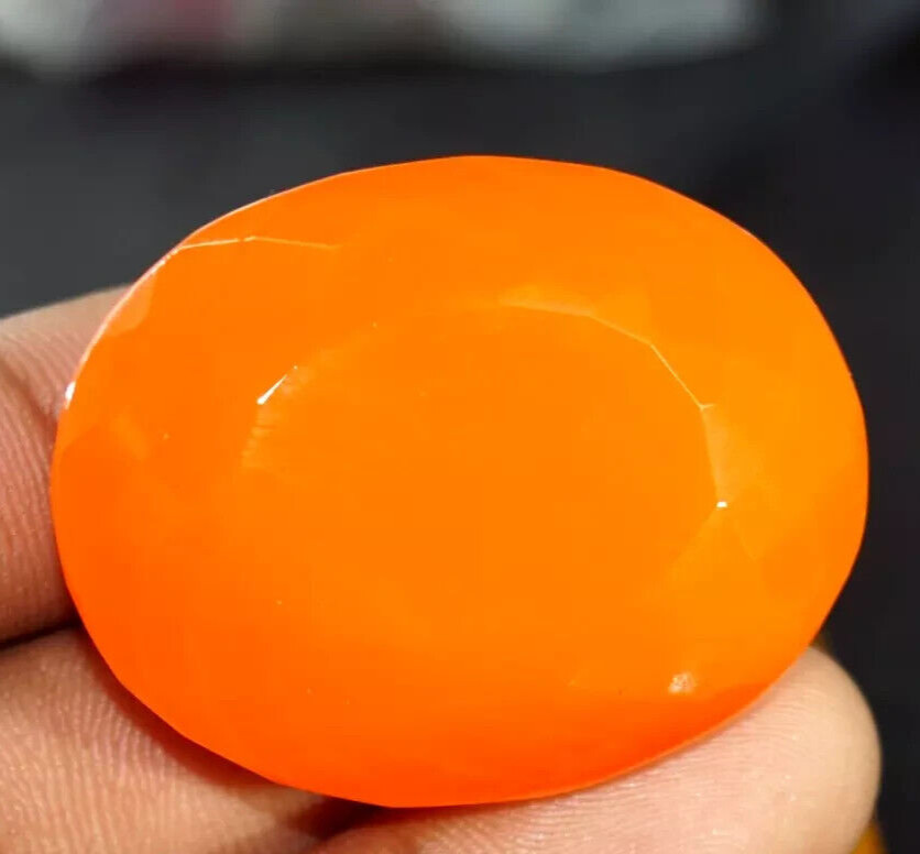 AAA+ Large Natural Fire Opal 78.7 Ct. Oval Cut Loose Gemstone Gift for Women/Her