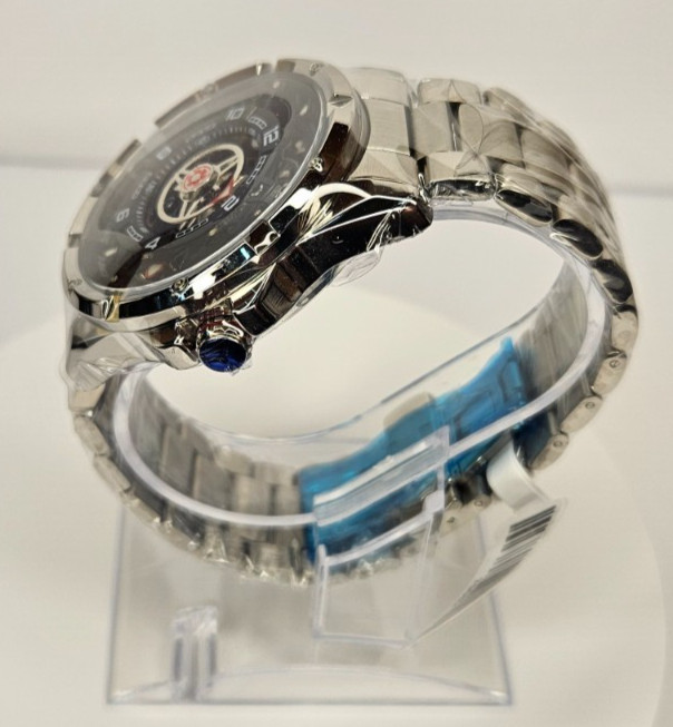 Invicta Racing Interpoint Men’s Automatic Watch 43.5mm, Steel/Black (70082)