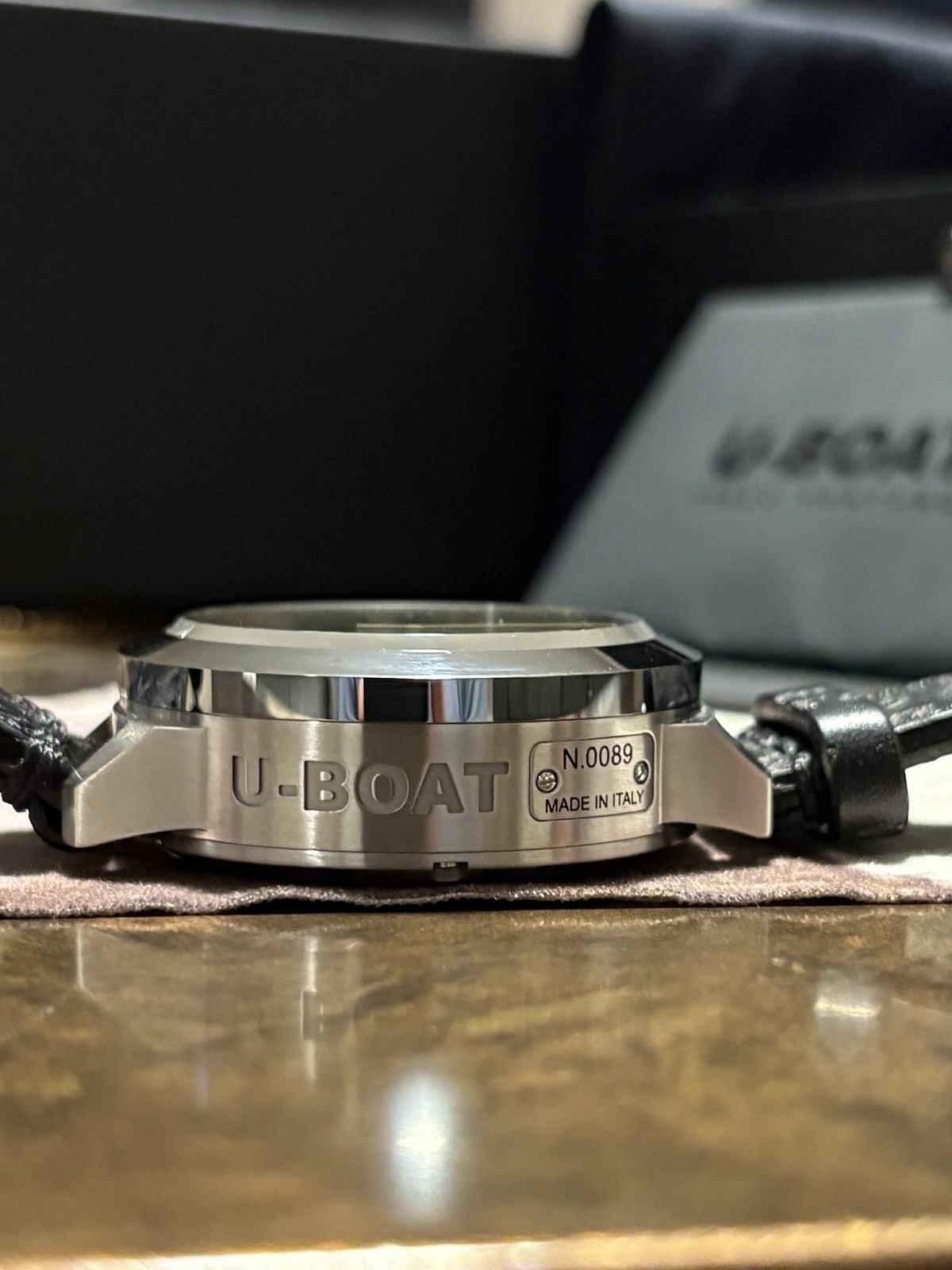U-BOAT Italo Fontana Automatic Tungsten Chronograph Date Green Dial Leather 100m