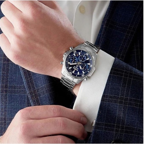 New Bulova Marine Star 96B256 Chronograph Blue Dial Quartz Watch 43MM