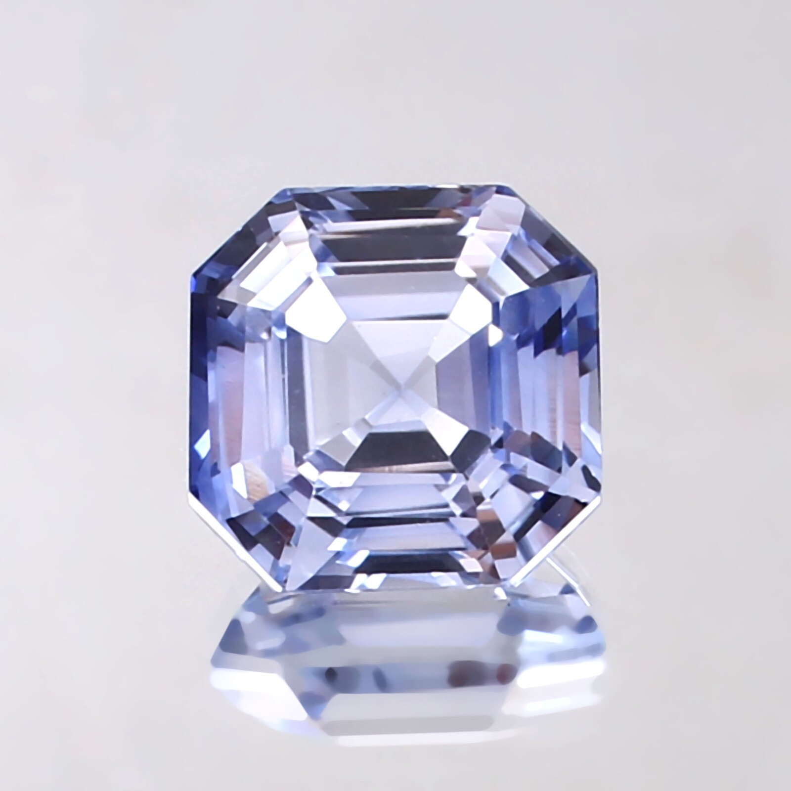AAA Natural Colorless Blue Montana Sapphire Loose Asscher Cut Gemstone 11.50 MM