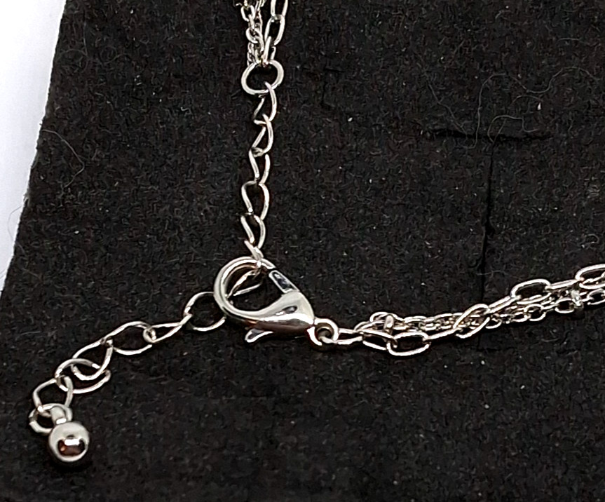 Vintage Silver Tone Triple Chain Bracelet Size 7.25