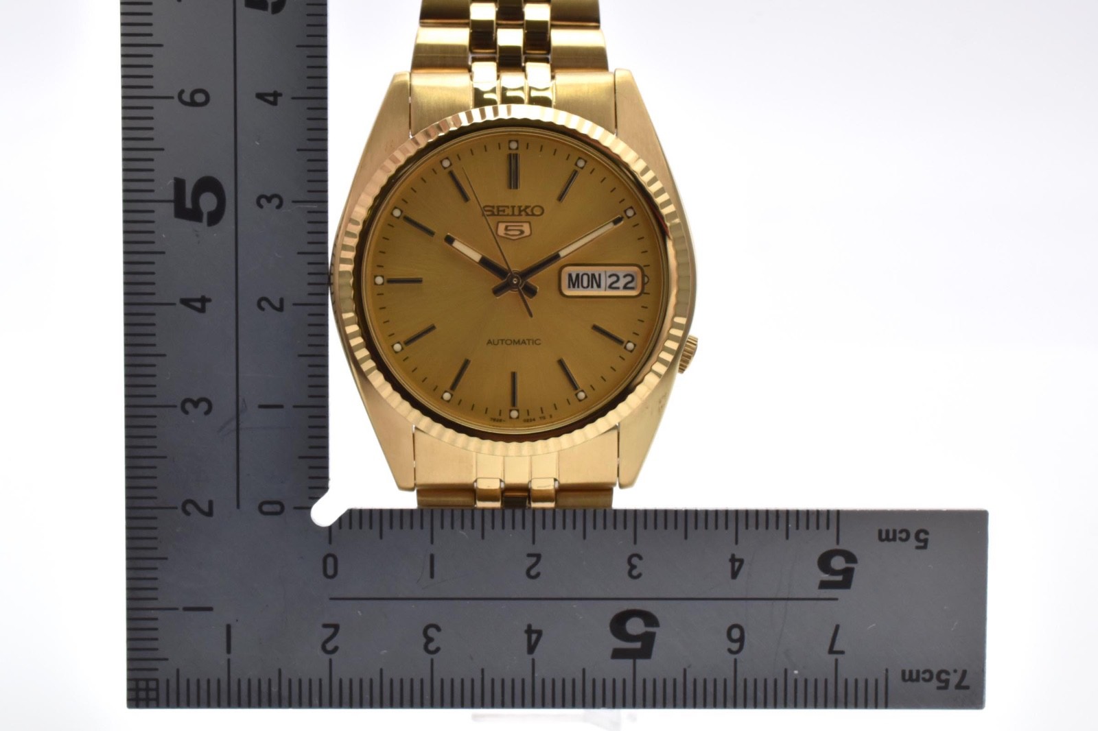 [Near MINT] SEIKO 5 7S26-0500 SNXJ94 Gold Automatic Men’s Vintage From JAPAN