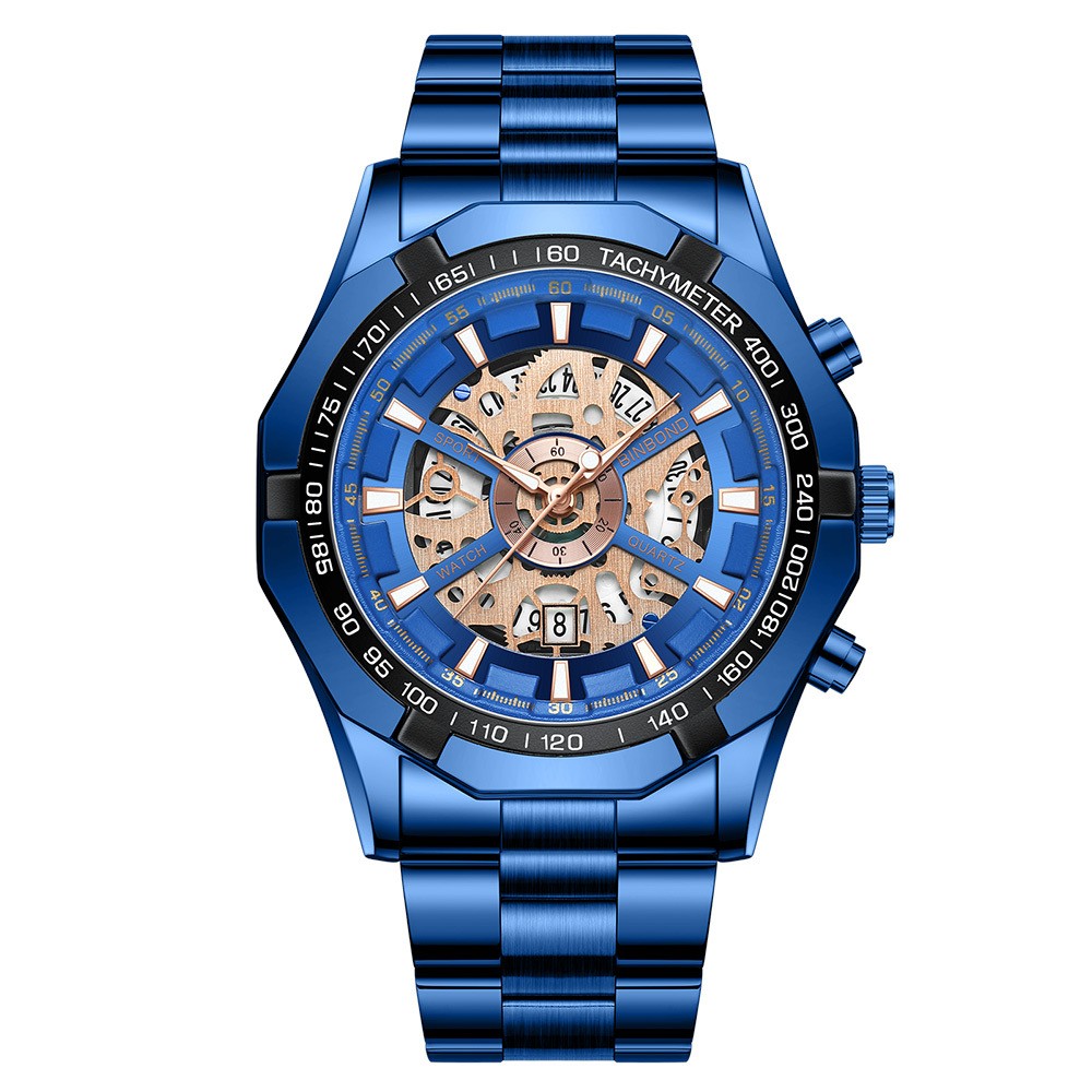 Men’s Waterproof Luminous Casual Business Skeleton Shrimp Watch