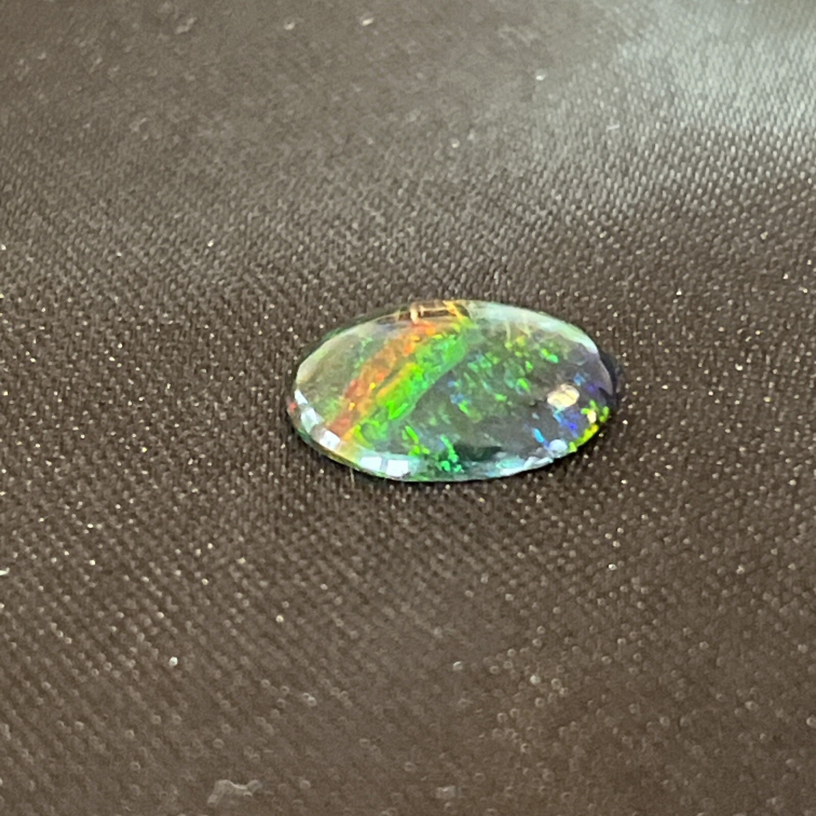 1 Ct. Black Opal Cabochon Stabilized 9.2mm X 11.3mm X 2mm