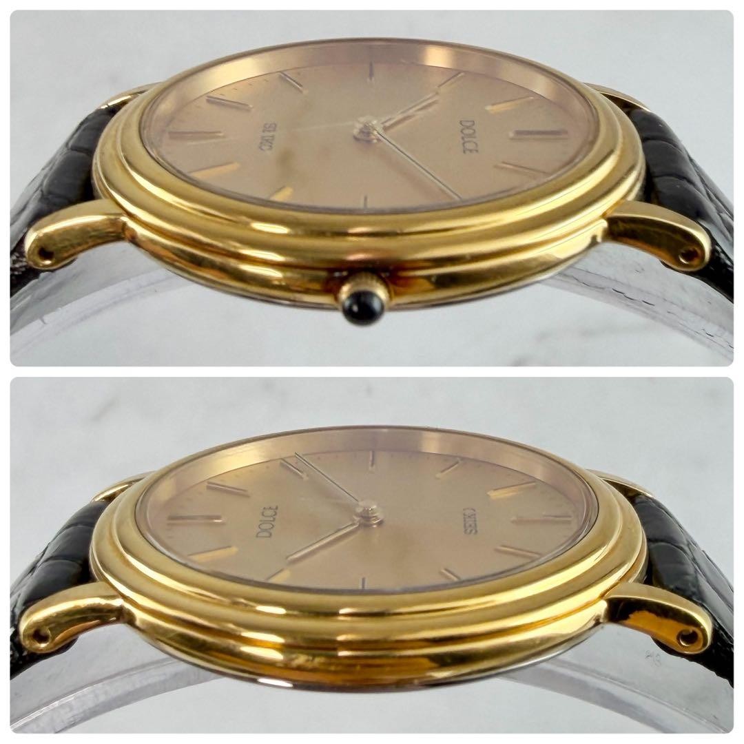 Seiko Dolce 5E31-6C20 Quartz Women Watch Gold Dial New Battery Japan Pre-Owned