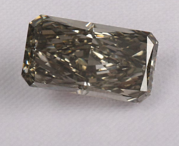 CERTIFIED 4.15 Ct Natural Gray Diamond radiant cut LOOSE VVS1/ 10.7 mm
