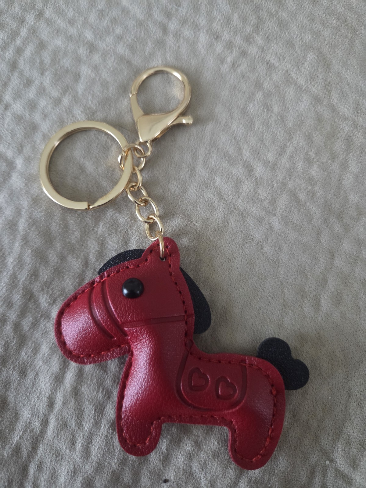 Puffed Horse Pull Charm/Key Ring For Zippers, Purses, Luggage, Schoolbag