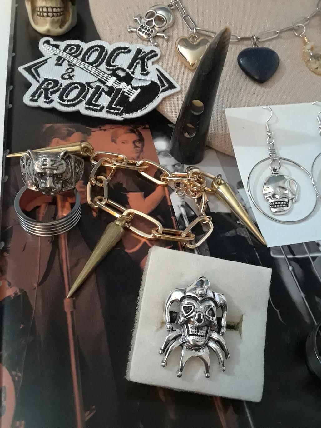 Rockabilly, Punk, Skull, Spooky Cute,Heart, Gothic, Cross, Emo Mixed Jewelry Lot
