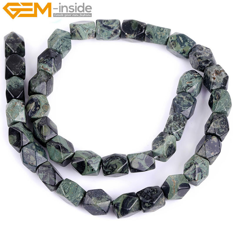 8-9×11-12mm Natural Gemstone Faceted Beads of Cambay Beads Jewelry Making 15″