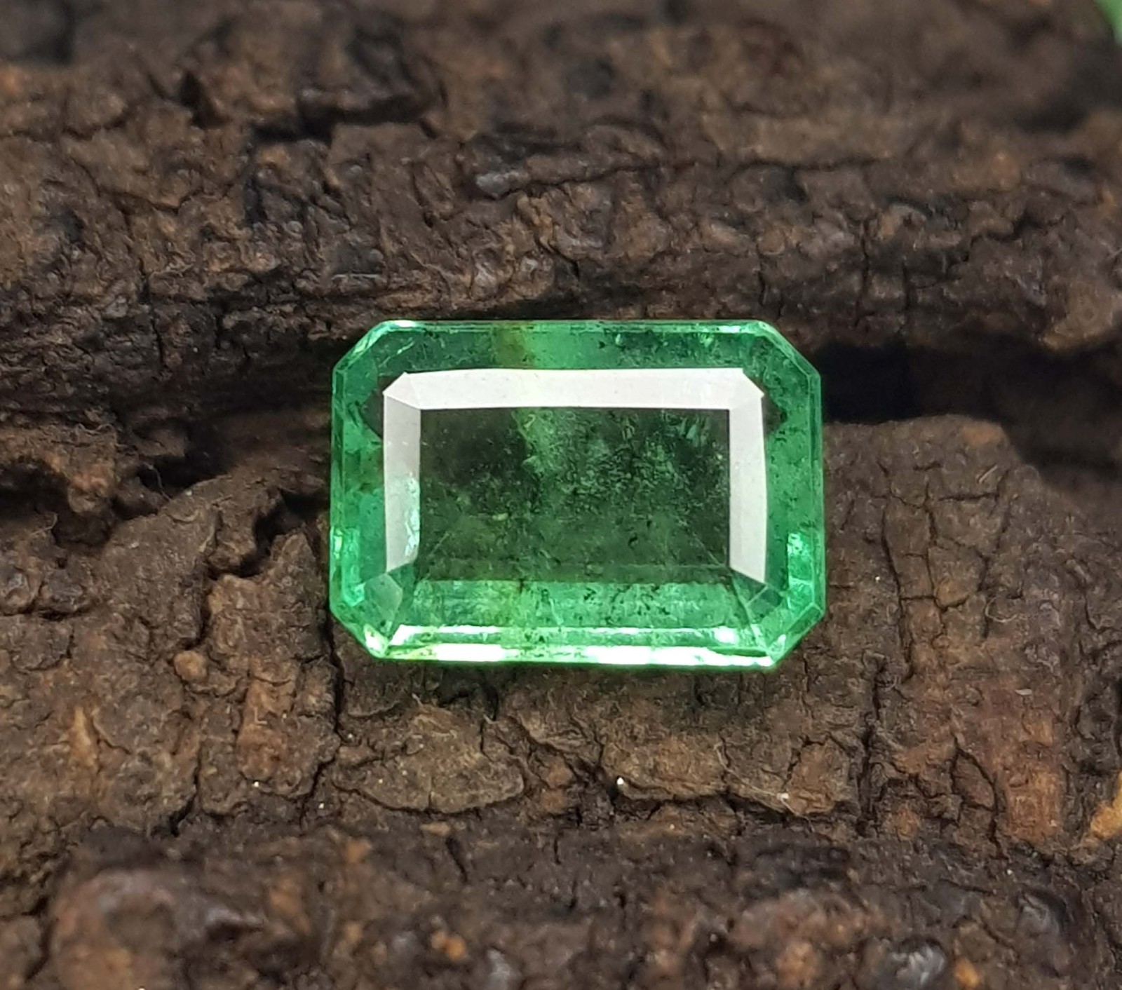 1.31 Ct Natural Emerald Colombian octagon Cut Untreated loose Gemstone