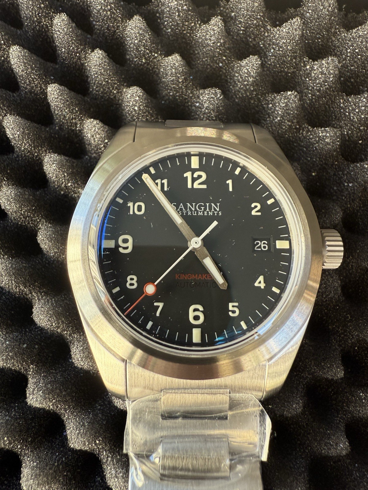 MINT Sangin Instruments KINGMAKER AUTOMATIC FIELD WATCH. COMPLETE SET