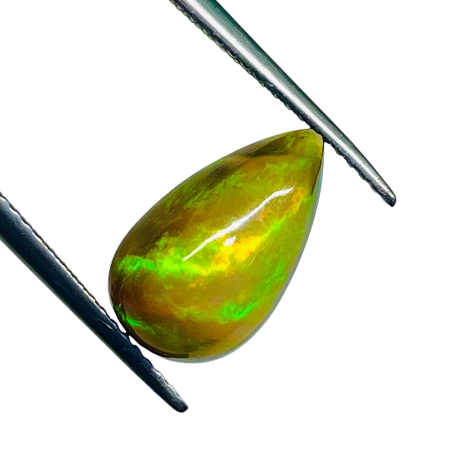 2.88 Ct Natural Ethiopian Black Opal 13.8x8mm Multi Fire Loose Cabochon Gemstone