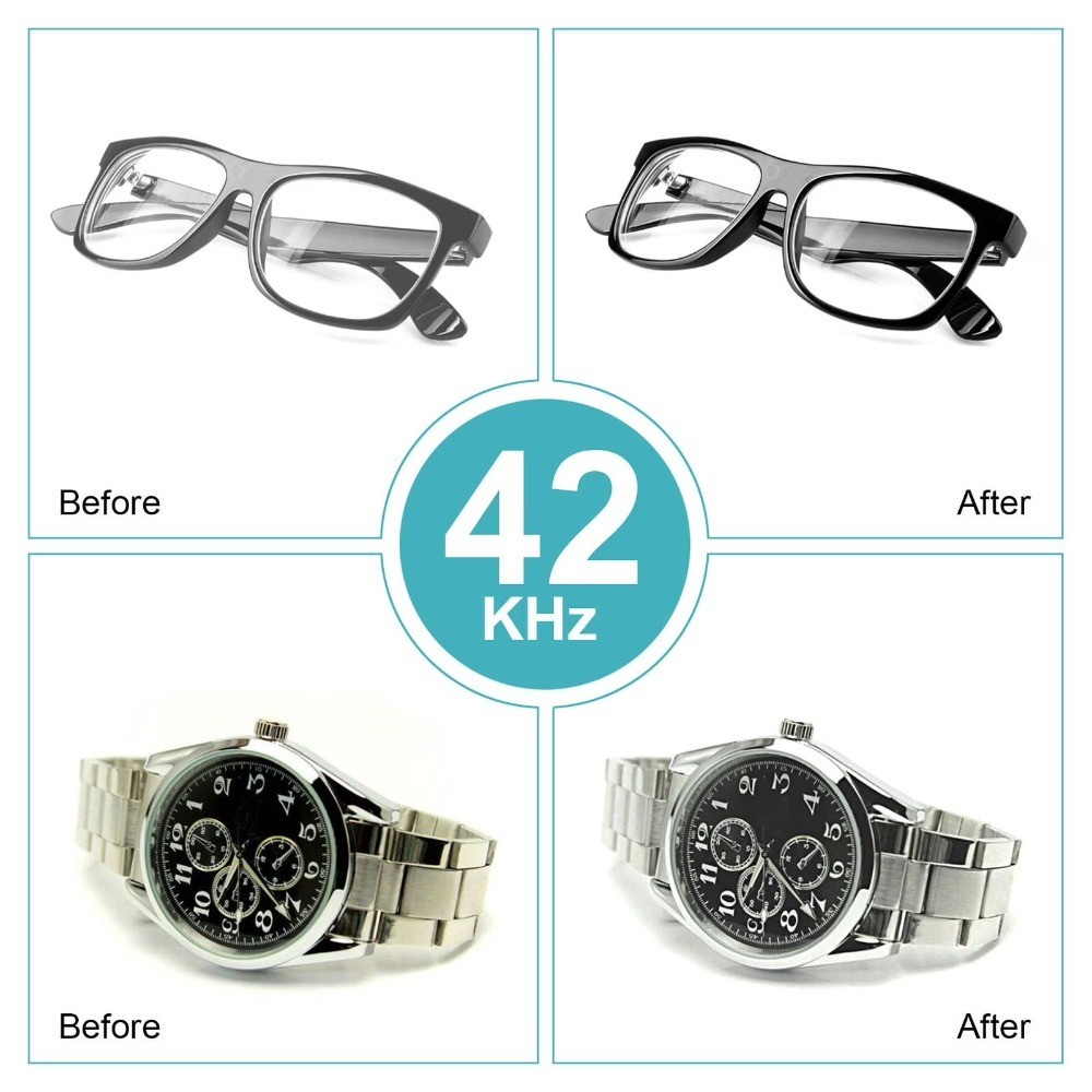 Ultrasonic Cleaner Machine for Jewelry Eyeglasses Rings Watches and Small Parts