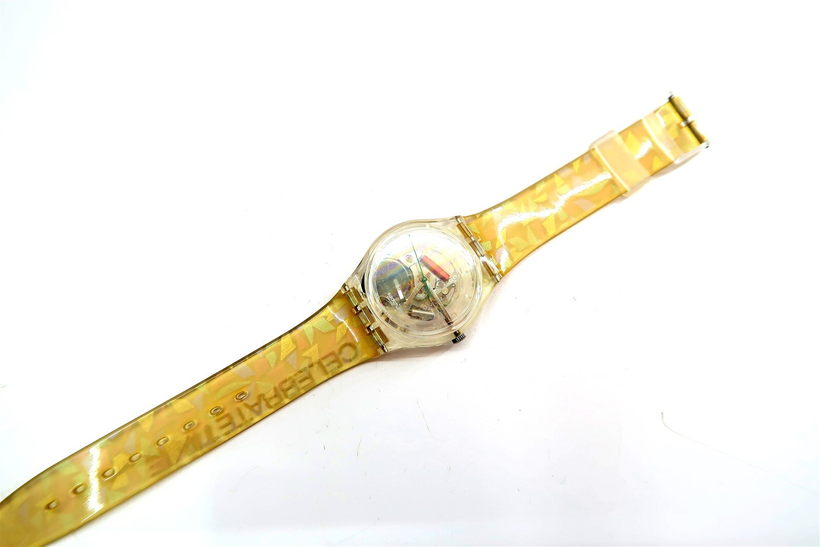 NEW Swatch Watch MOTHER OF PEARLS GK313 w/ Case and Papers 2000 Gents JELLY