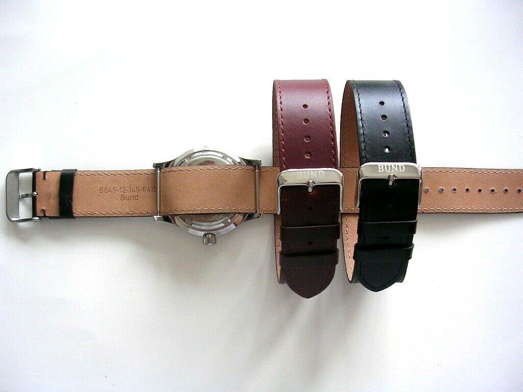 16mm Brown NATO 1pc. Bomber Pilot RAF Bund Oily XL watchstrap IW SUISSE 18 20 22