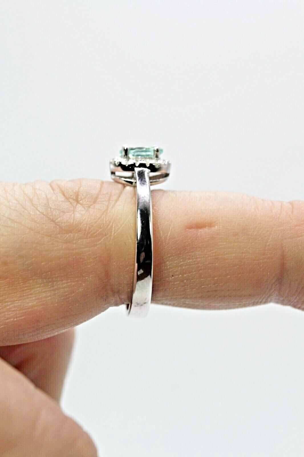 Silver Apatite Earring Necklace Ring Natural Gems Solid Sterling Size P.5 US 8