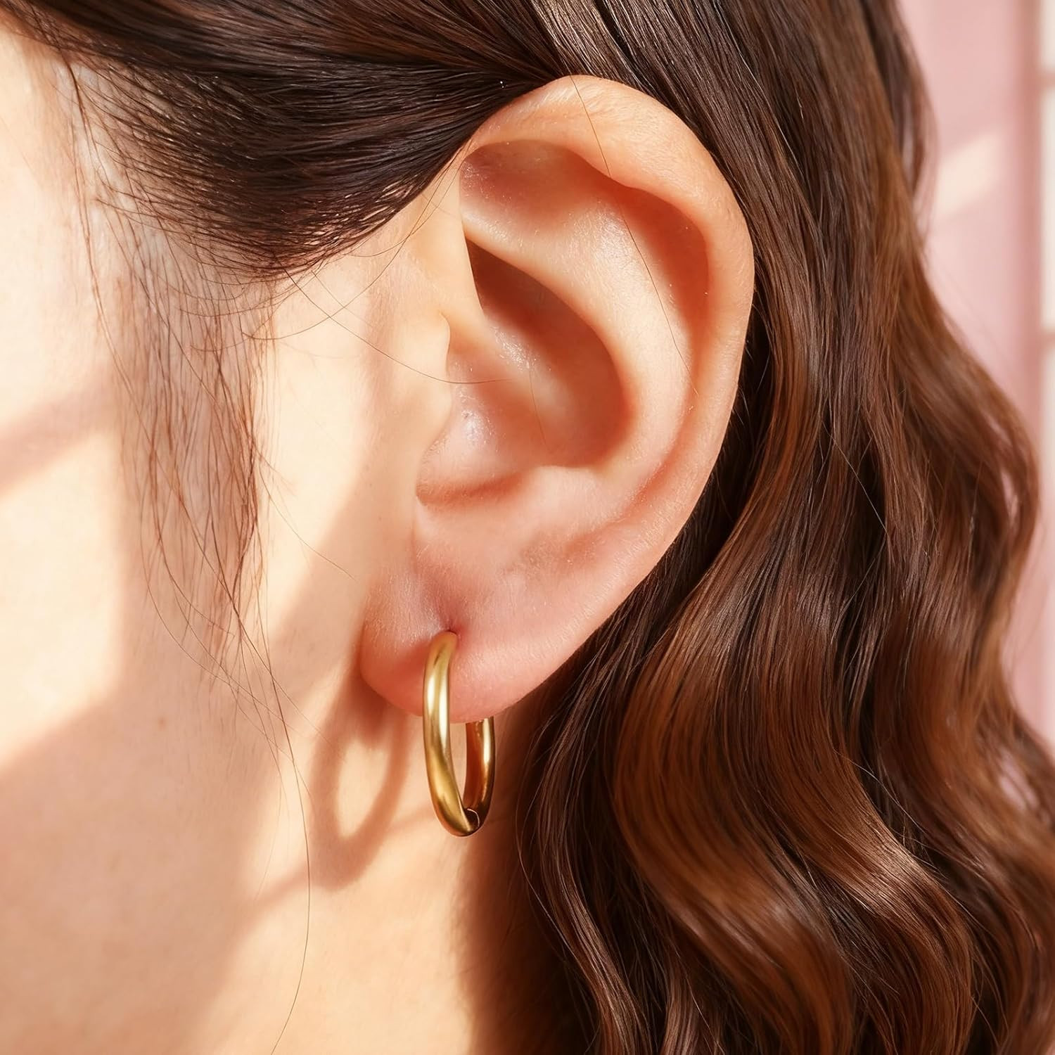 Small Gold Huggie Hoop Earrings Set for Women, 4 Pairs 14K Gold Plated Surgic…