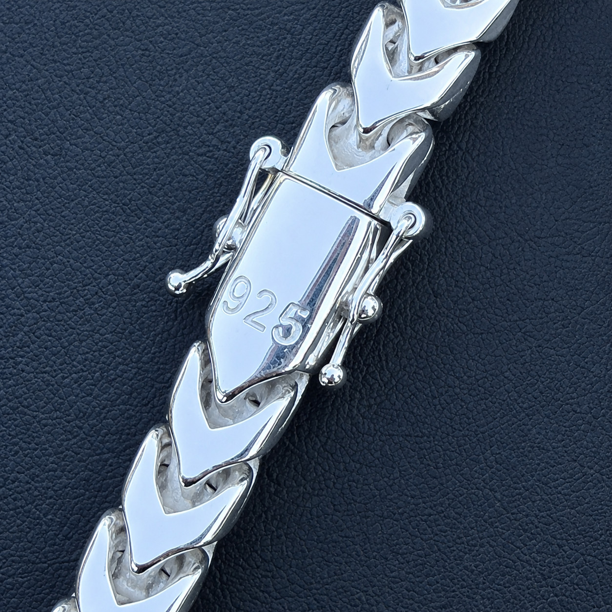 8mm Box Franco Chain Necklace – Solid 925 Sterling Silver Or Oxidized Rhodium