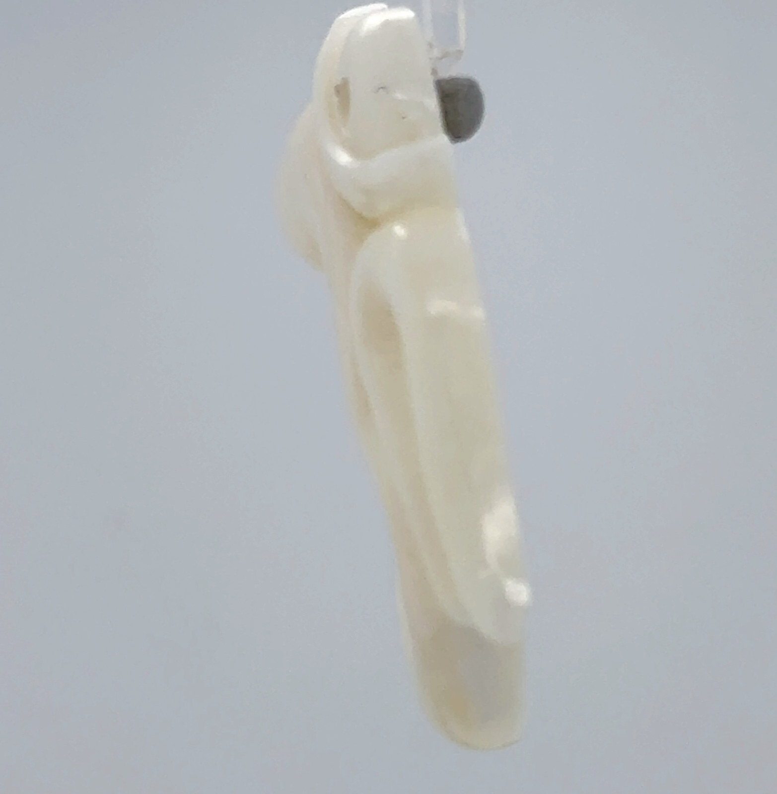 Hand Carved Water Buffalo Bone Om Pendant