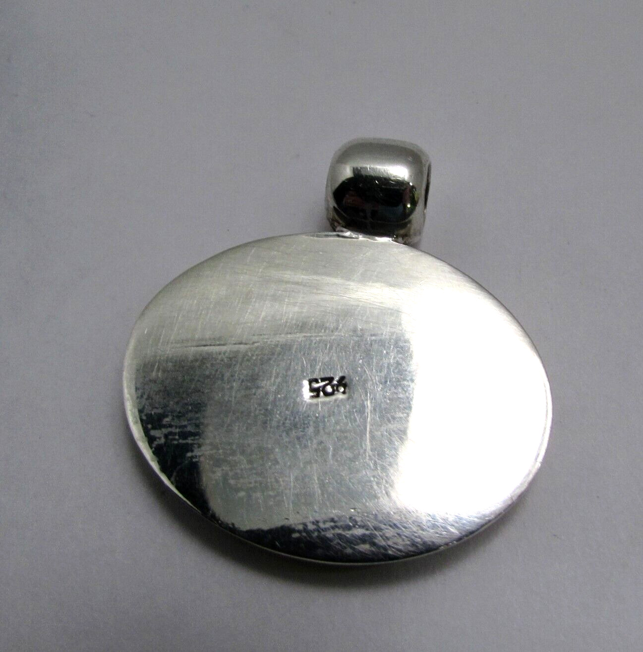 VTG 2-Tone 925 Solid Engraved Tapered Oval Slider Monogrammed- GSB/GBS 10g