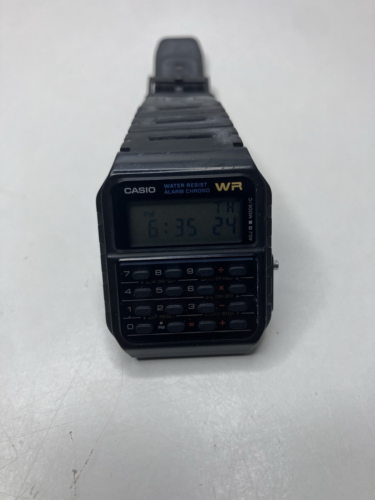 Vintage Casio 3208 CA-53W Calculator Watch Digital Alarm Chrono Stranger Things