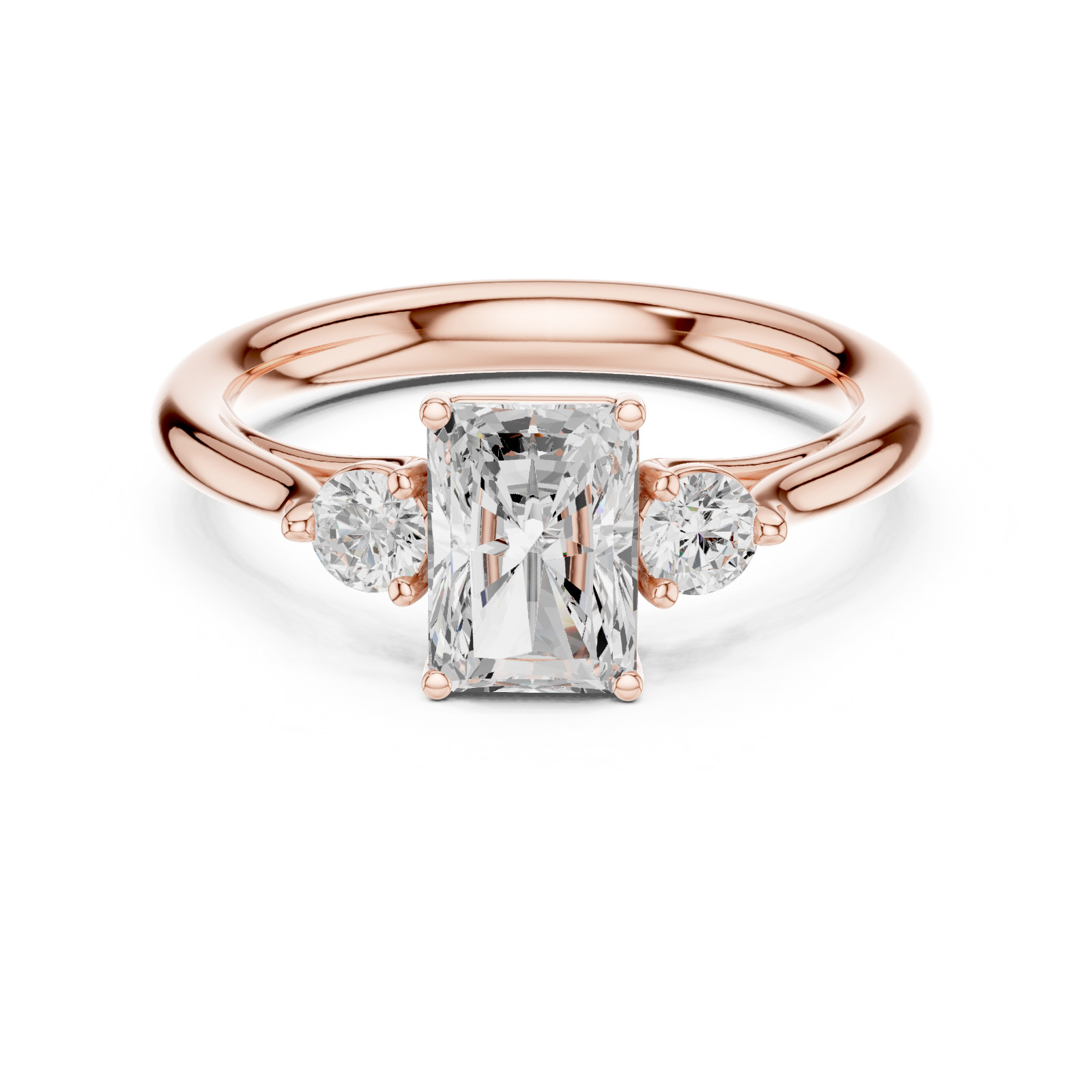 Radiant Certified 1.2 Ct Lab Grown Diamond Wedding Proposal Ring 14K Gold Over