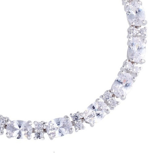 White Gold Finish Created Diamond Classic Bracelet Free Gift Box Included CRUISE