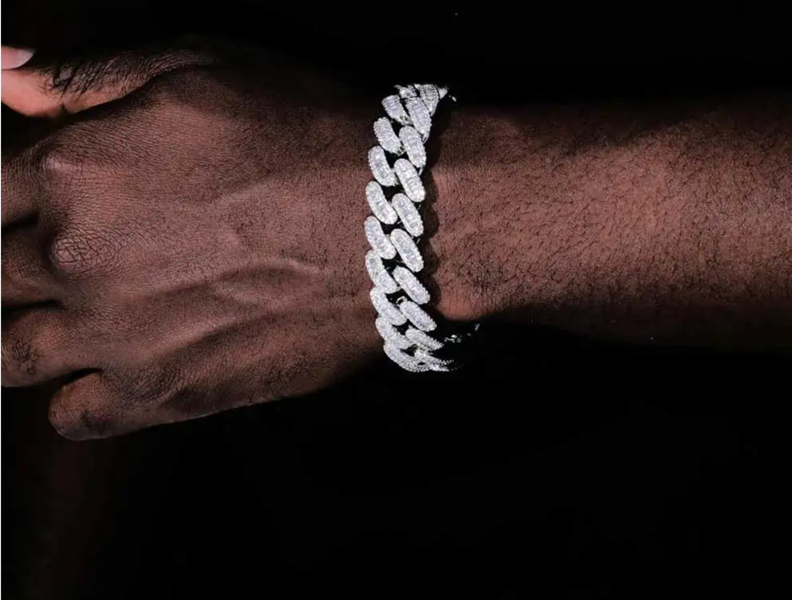 4CT 15MM Claw Setting Rectangle Lab Created Diamond Miami Cuban Link Bracelet
