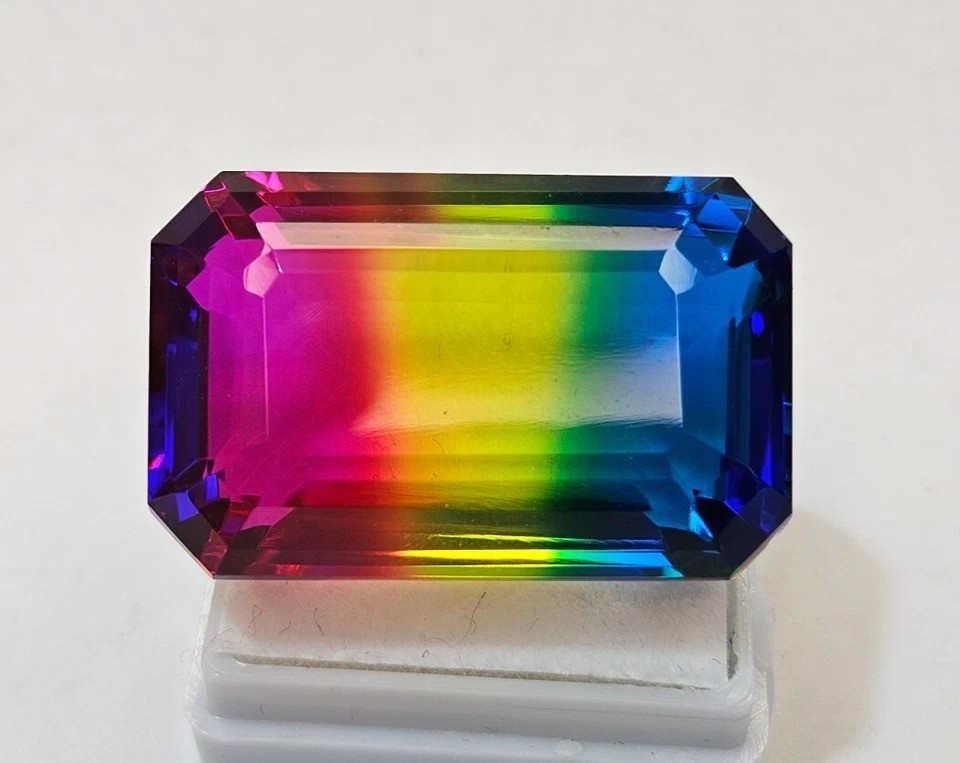 Bi-Colour Ametrine Natural Emerald Cut 79+ Ct Loose Gemstone EGL Certified