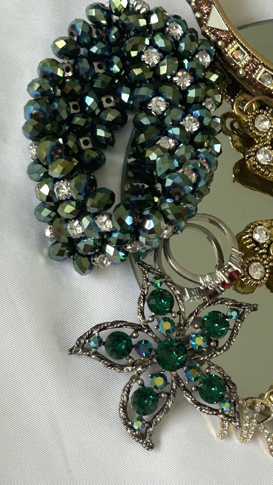 Lot Of 12 VTG Costume Jewelry Pendant Bracelet Ring 1 Stone Missing