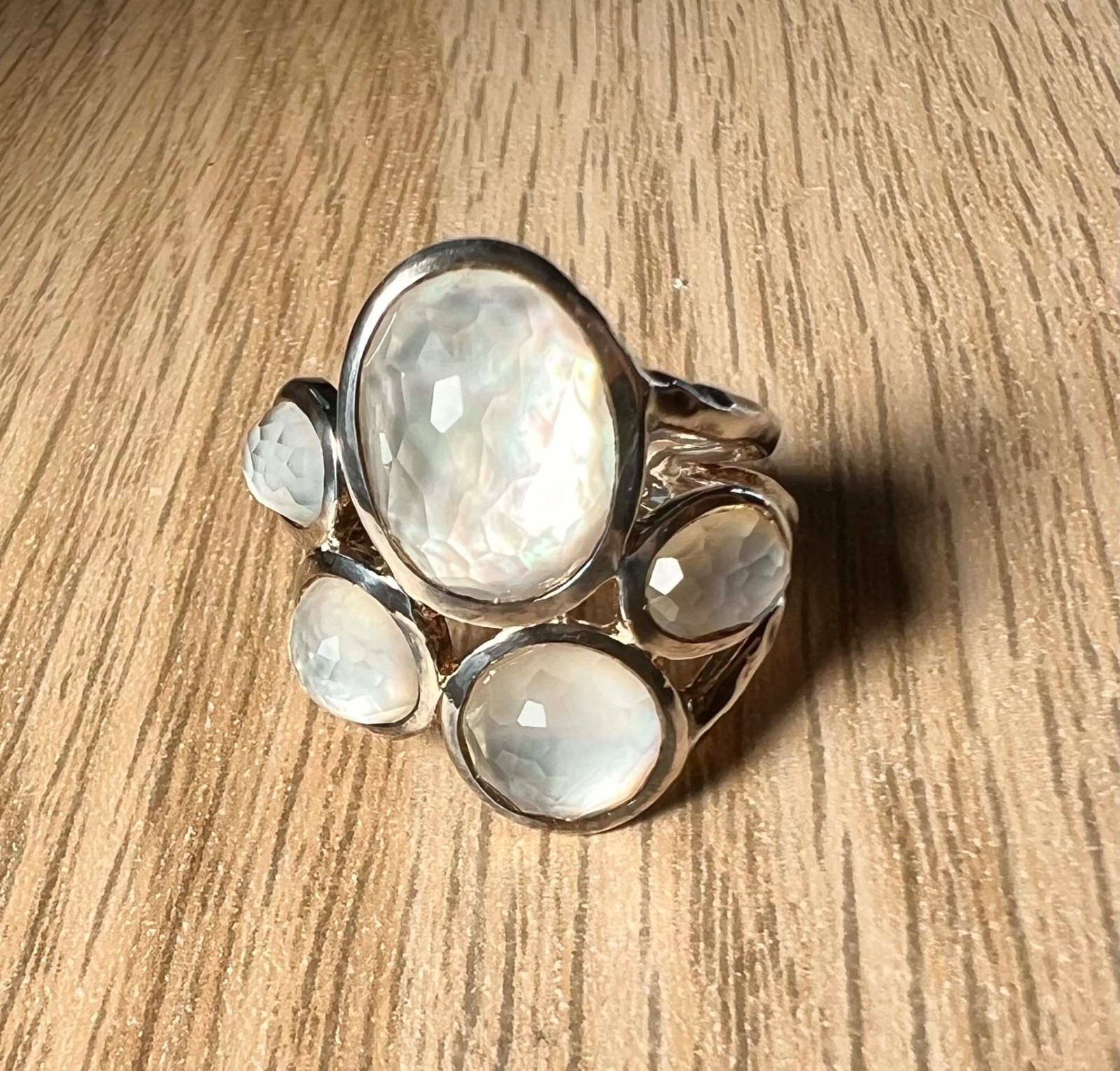 $695 Ippolita Sterling Silver MOP Cluster Rock Candy Lollipop Statement Ring 6.5